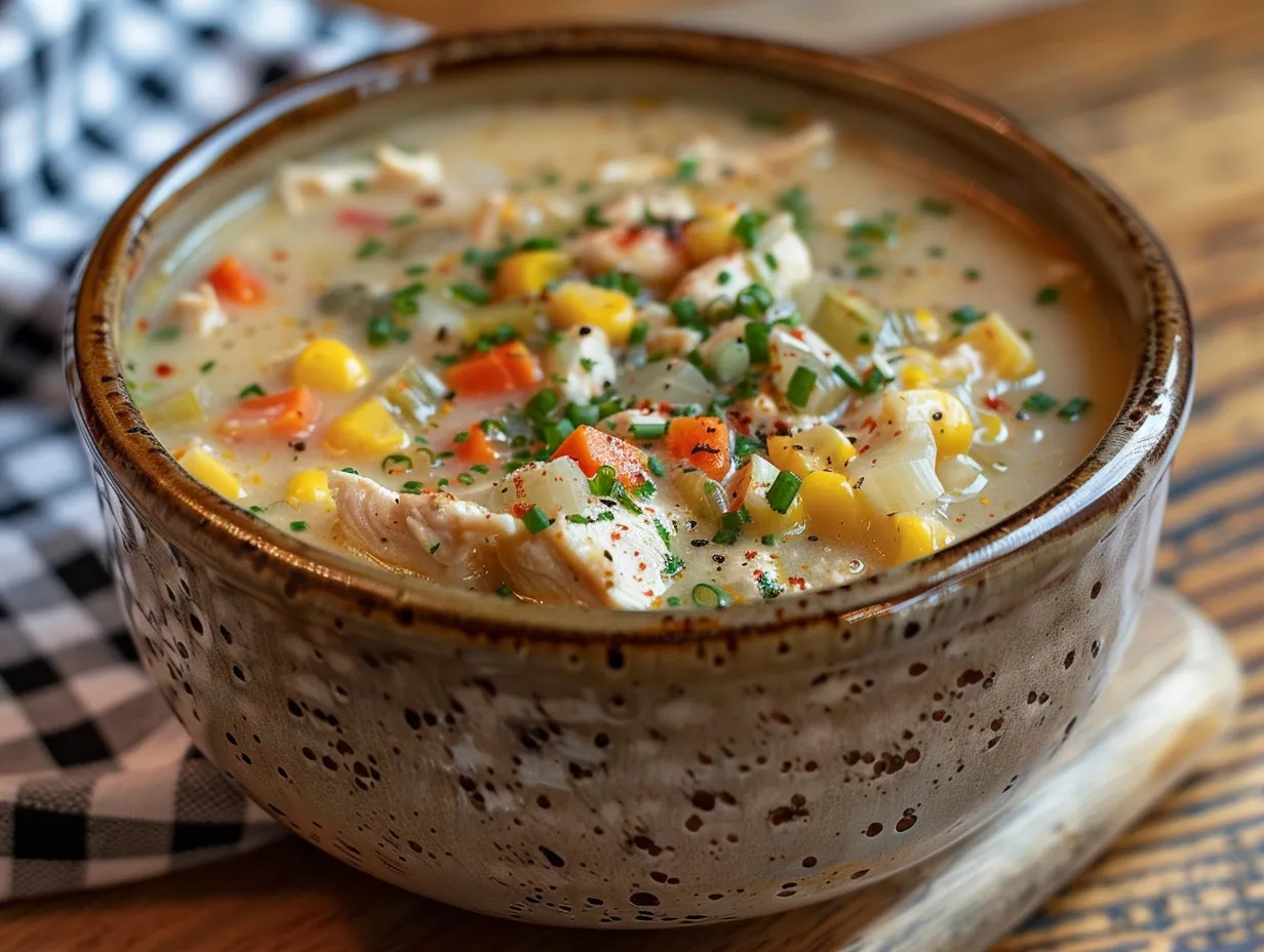 Bowl of Chicken Corn Chowder