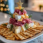Christmas Tree Charcuterie Board on Display