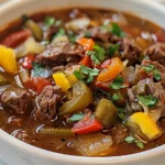 Classic Philly Cheesesteak Soup Bowl