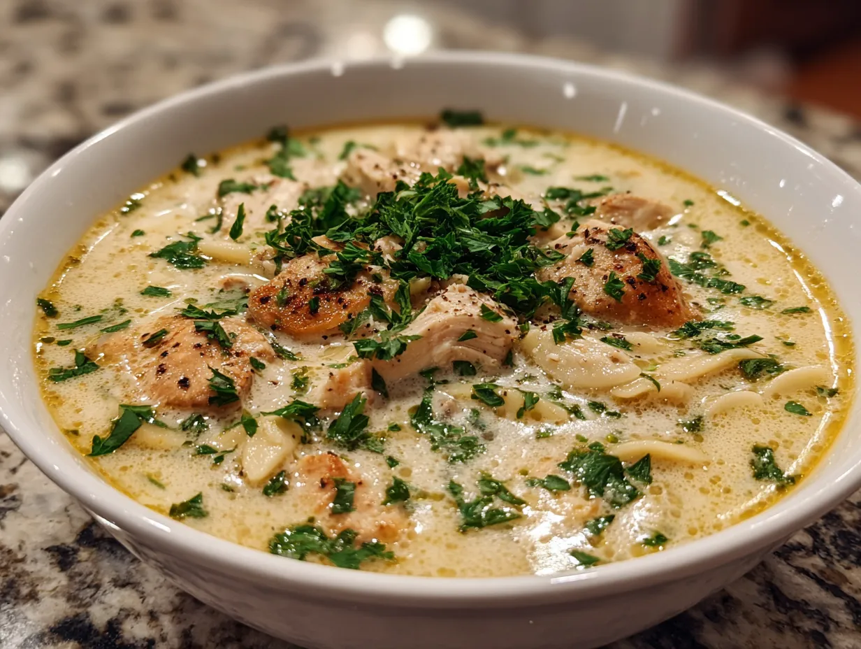 Creamy Chicken Alfredo Soup