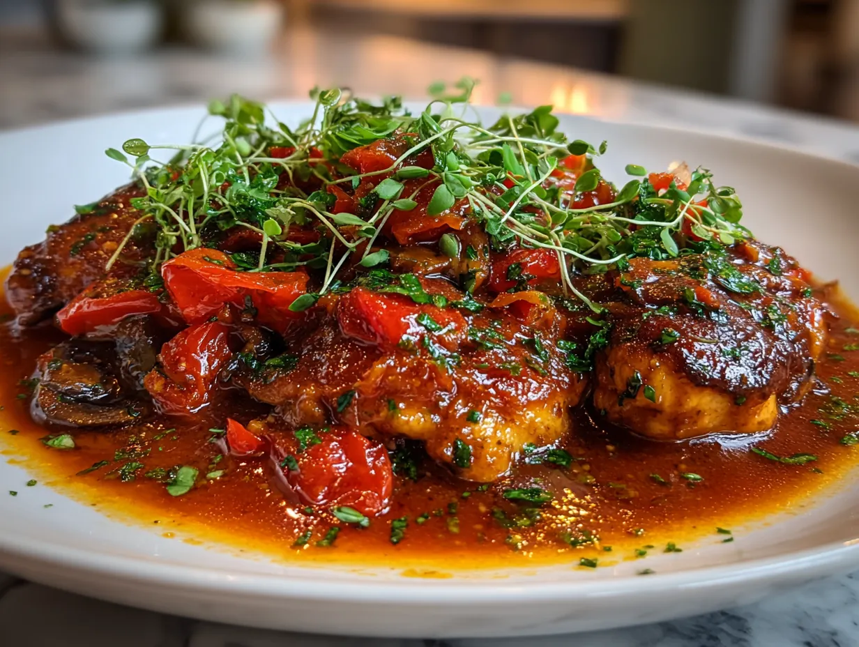 Delicious Slow Cooker Chicken Cacciatore