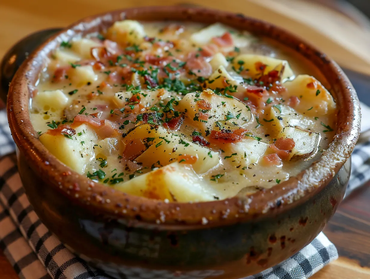 Hearty Bowl of Crock Pot Crack Potato Soup