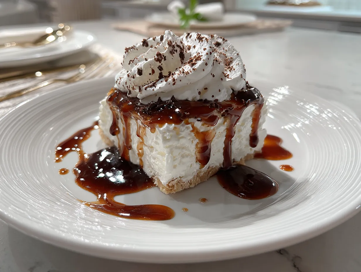 Final squares of creamy No-Bake Cool Whip Candy ready to serve