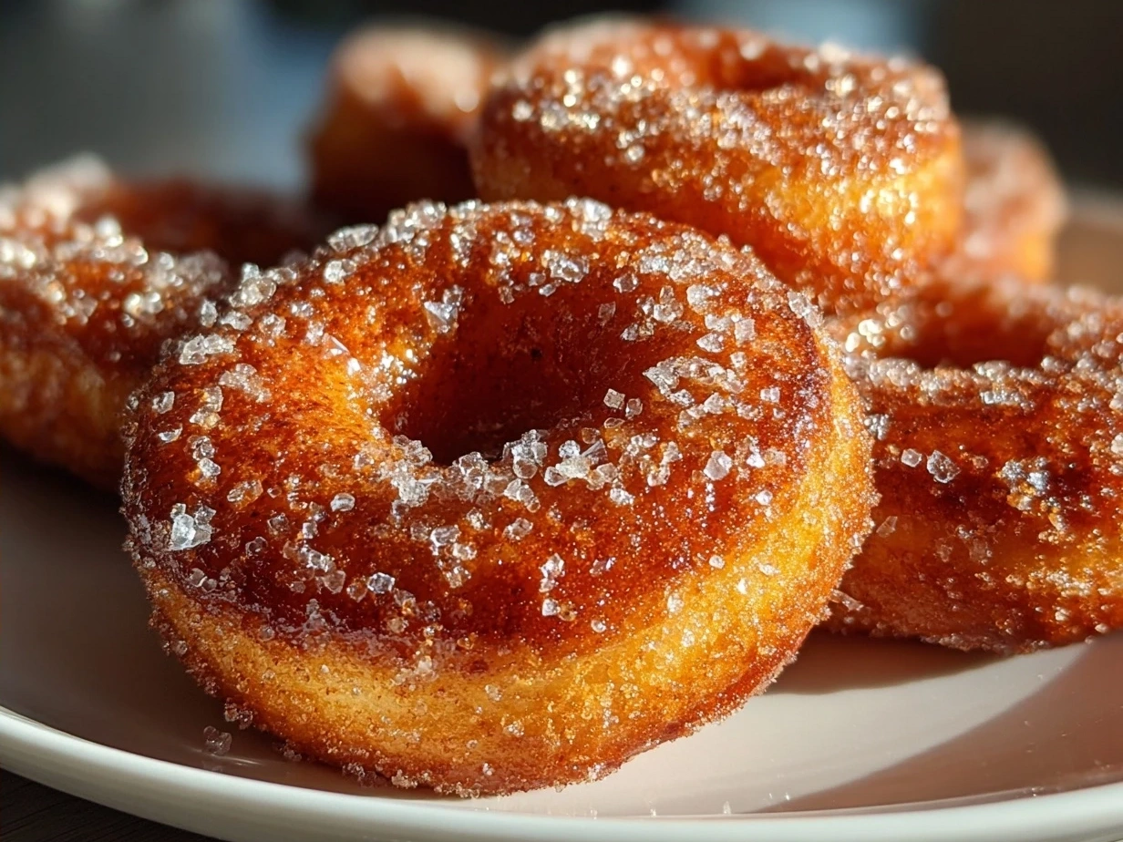 Fresh Apple Cider Donuts served on a platter