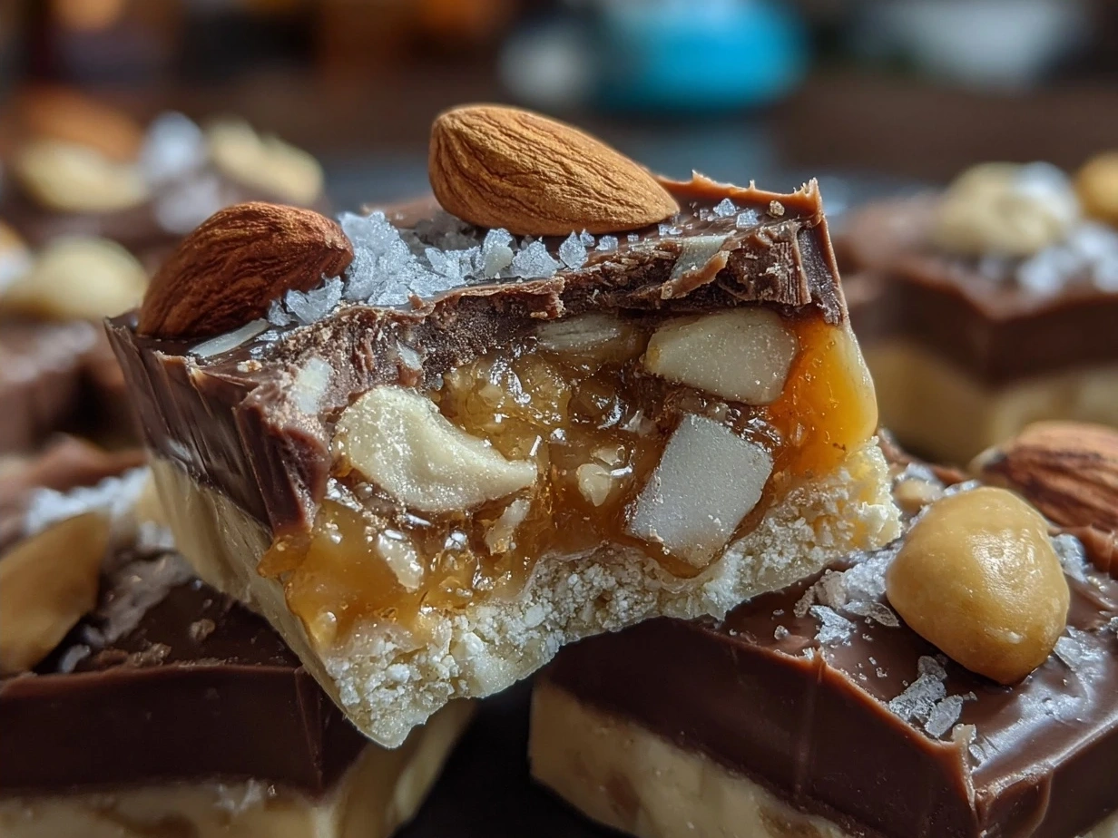 Finished Christmas Cracker Candy pieces ready to serve