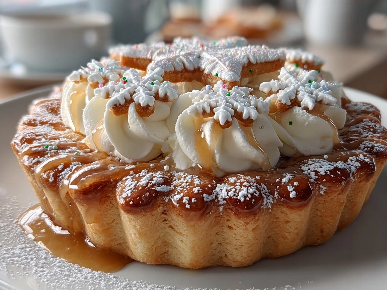Final Christmas Sugar Cookie Pie baked golden and ready to serve