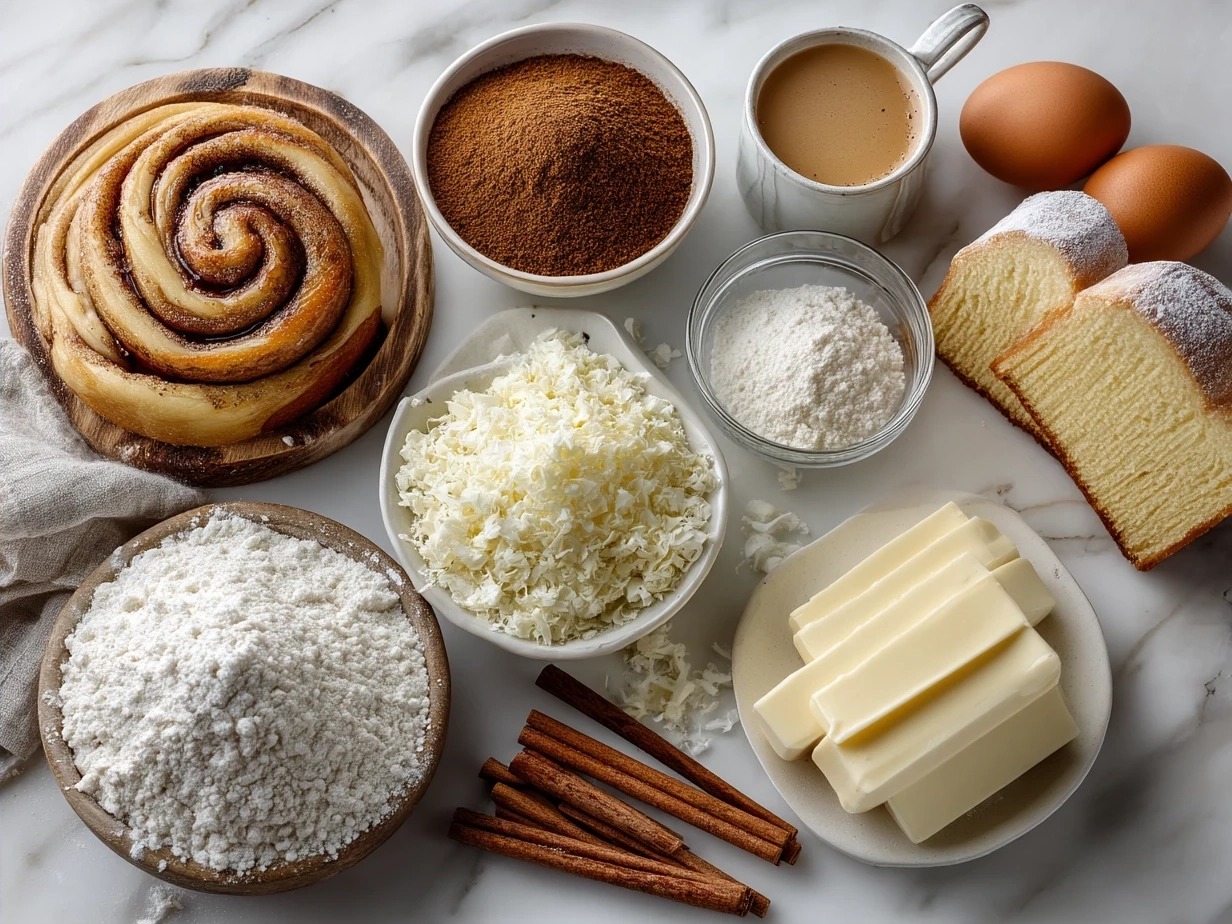 Ingredients for Cinnamon Roll Pull-Apart Wreath
