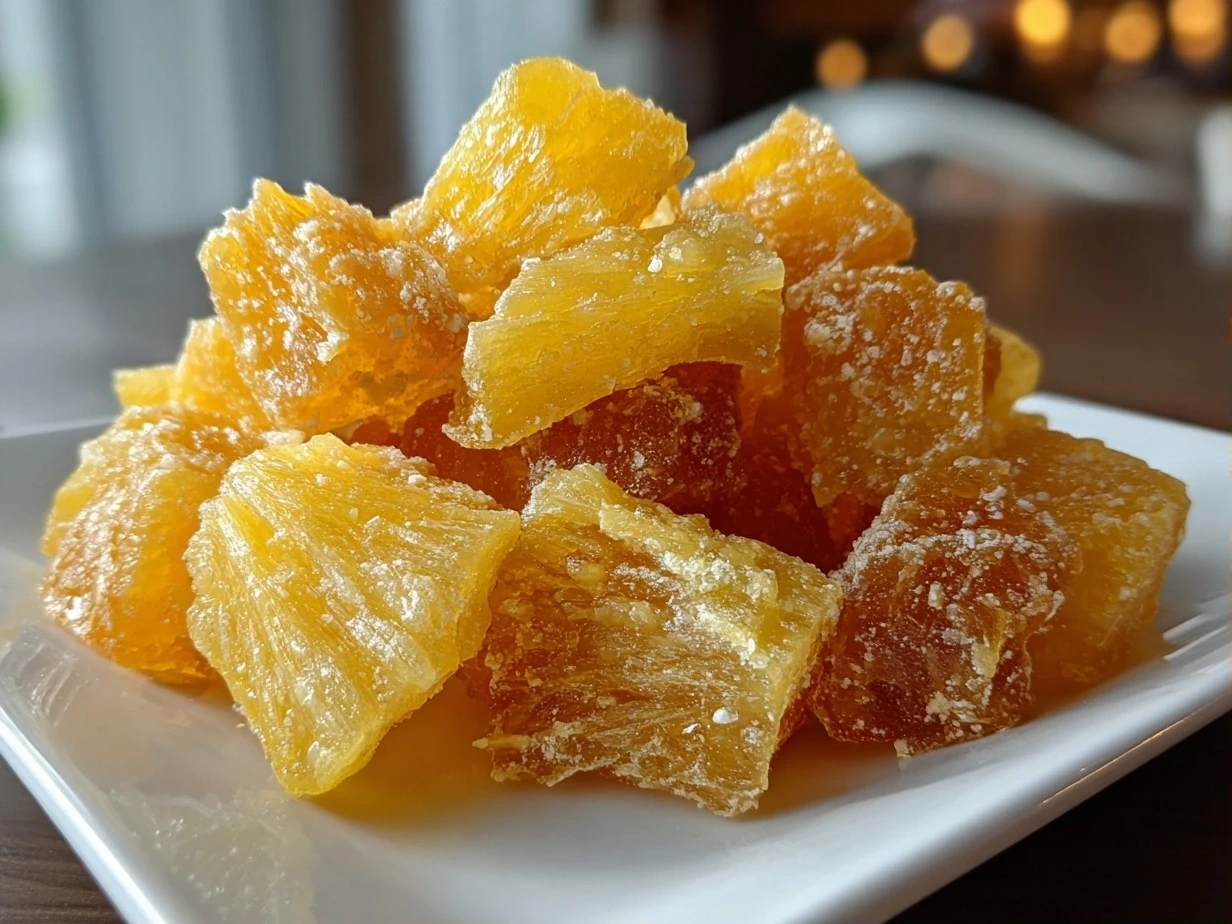 Close-up of glistening Pineapple Cowboy Candy