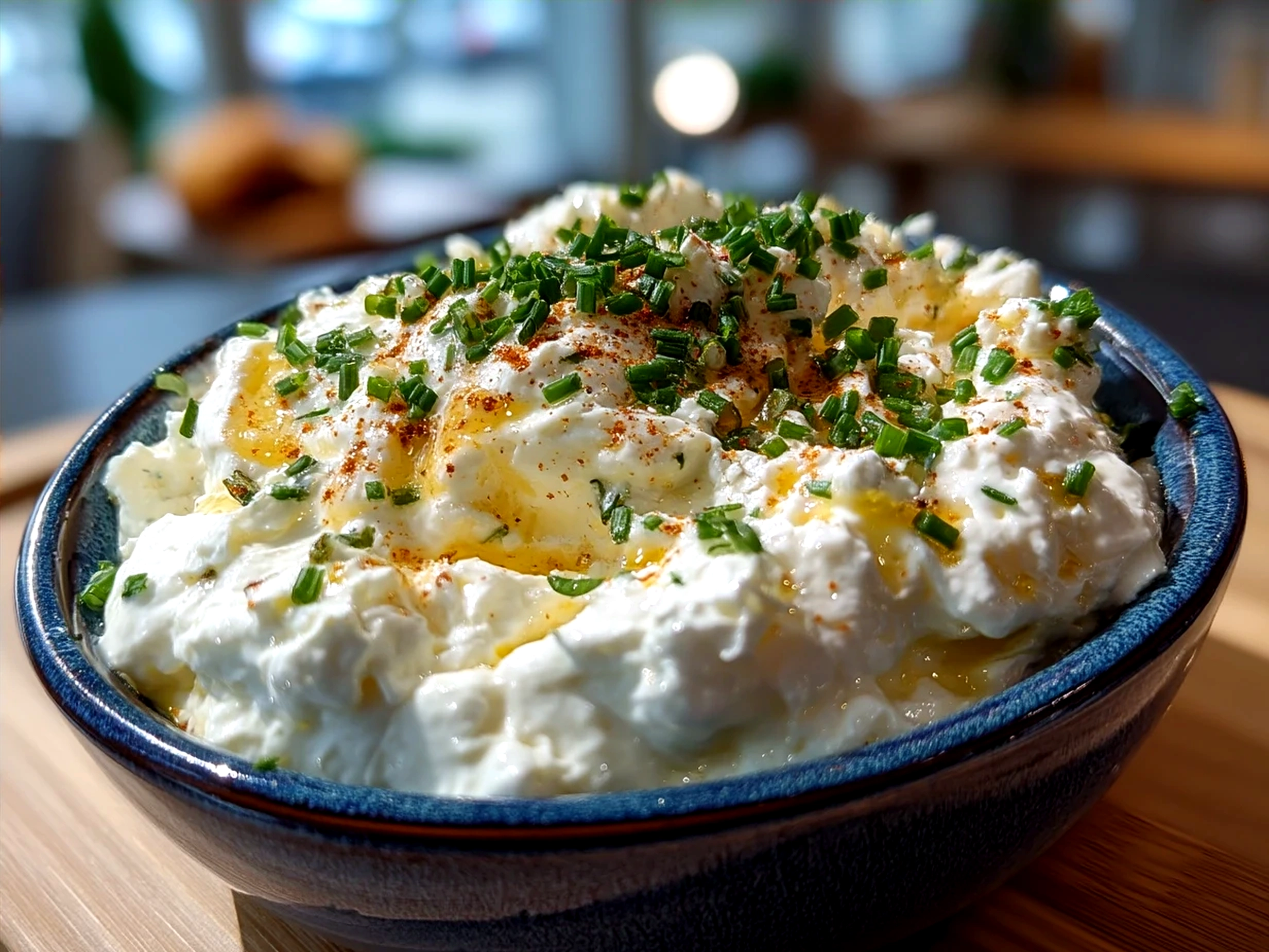 Creamy Cottage Cheese Ranch Dip served in a bowl with fresh veggies around for dipping