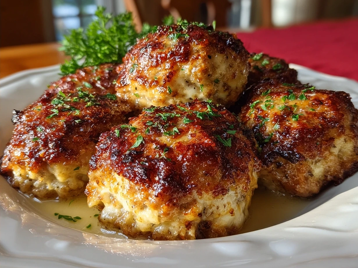 Serving Cream Cheese Sausage Balls with toothpicks on a platter ready for parties or snacks