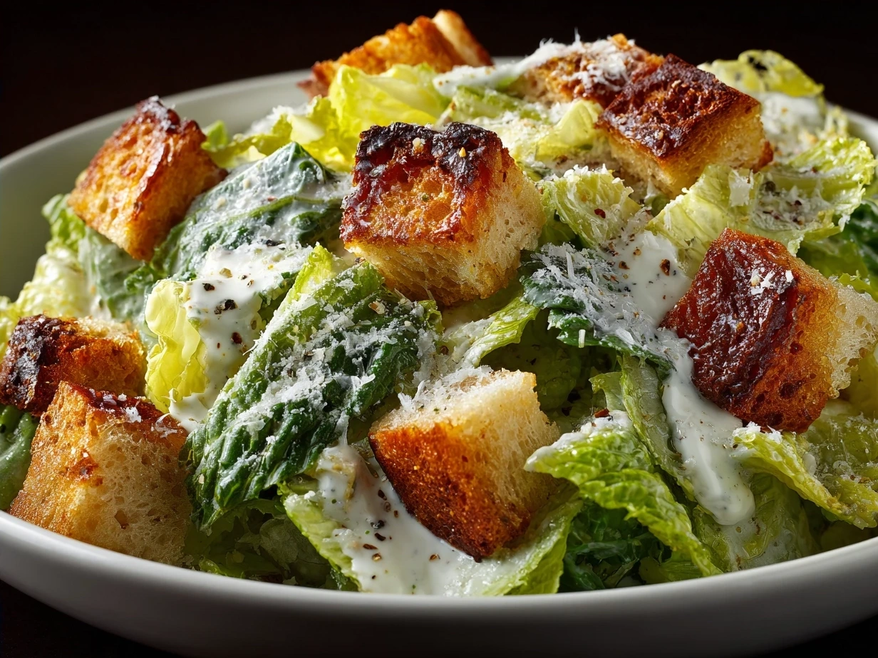 Finished Homemade Caesar Salad Dressing Recipe