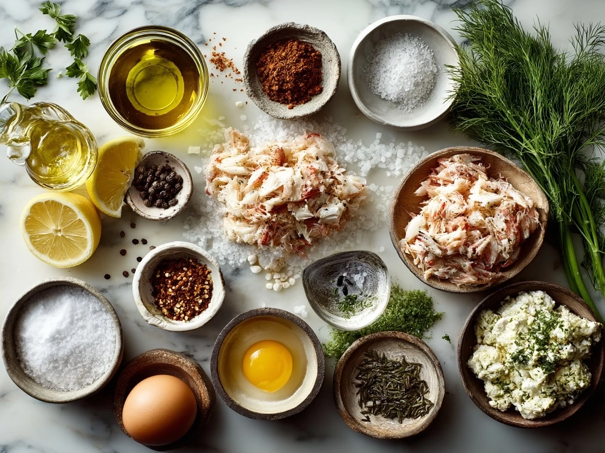 Ingredients for Maryland Crab Cakes Recipe