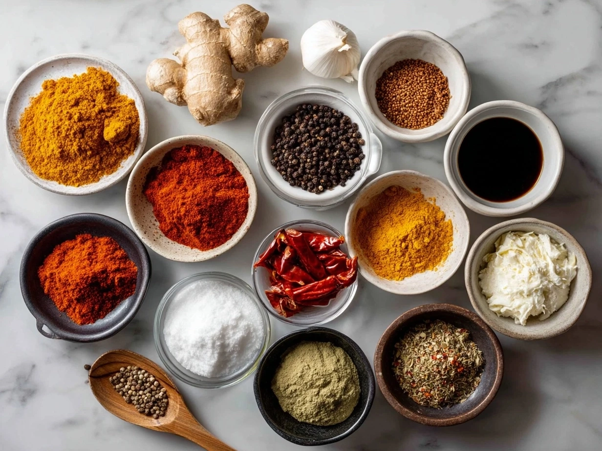 Ingredients for making Tikka Masala Sauce