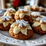 Freshly prepared eggnog gingerbread thumbprint cookies on modern kitchen counter