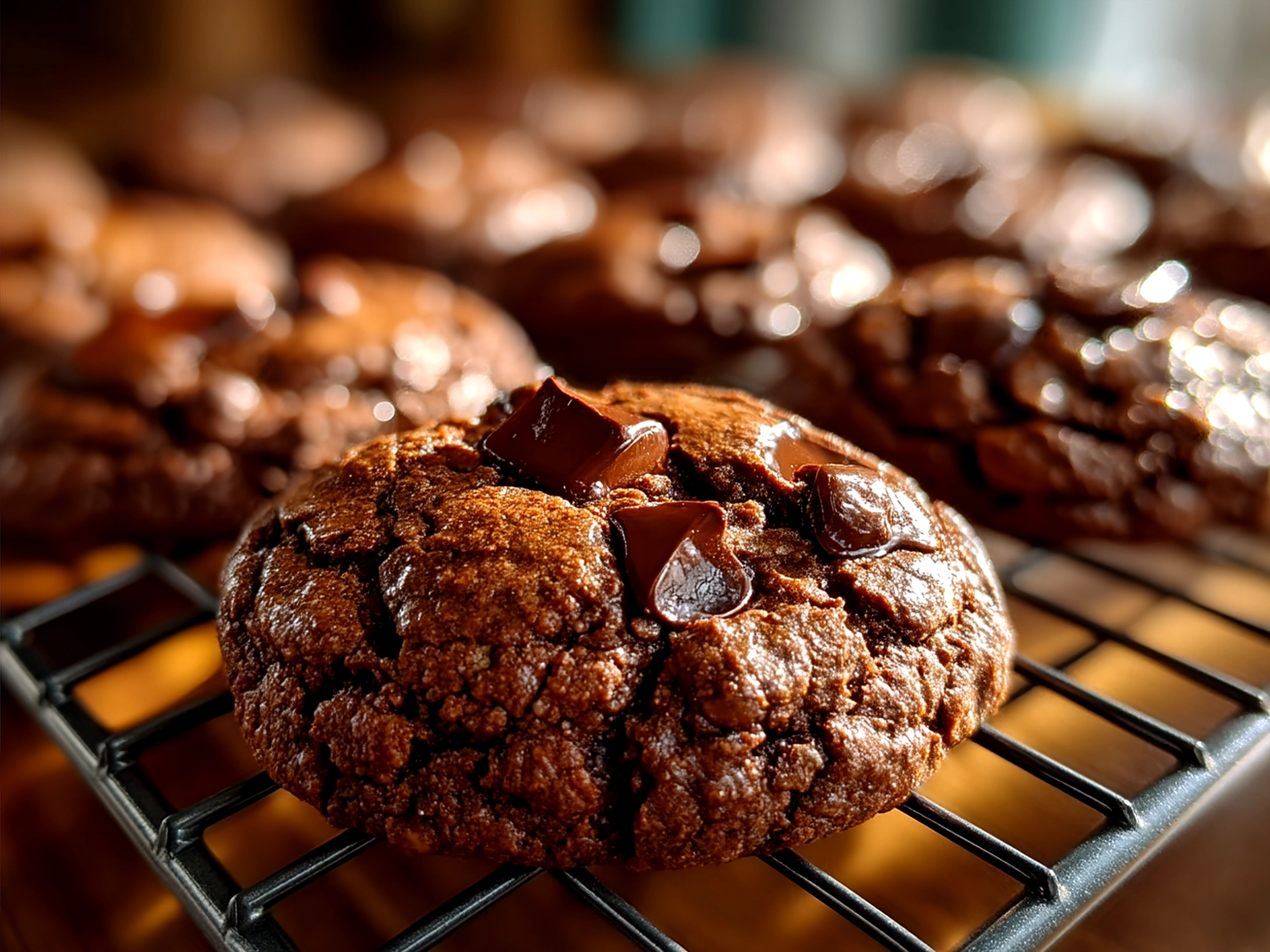 Finished Hot Chocolate Cookies Treats served for cozy winter dessert