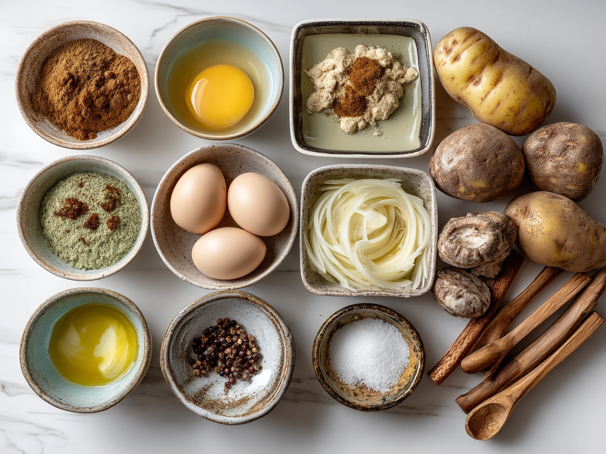 Ingredients for making Loaded Potato Soup on a kitchen counter
