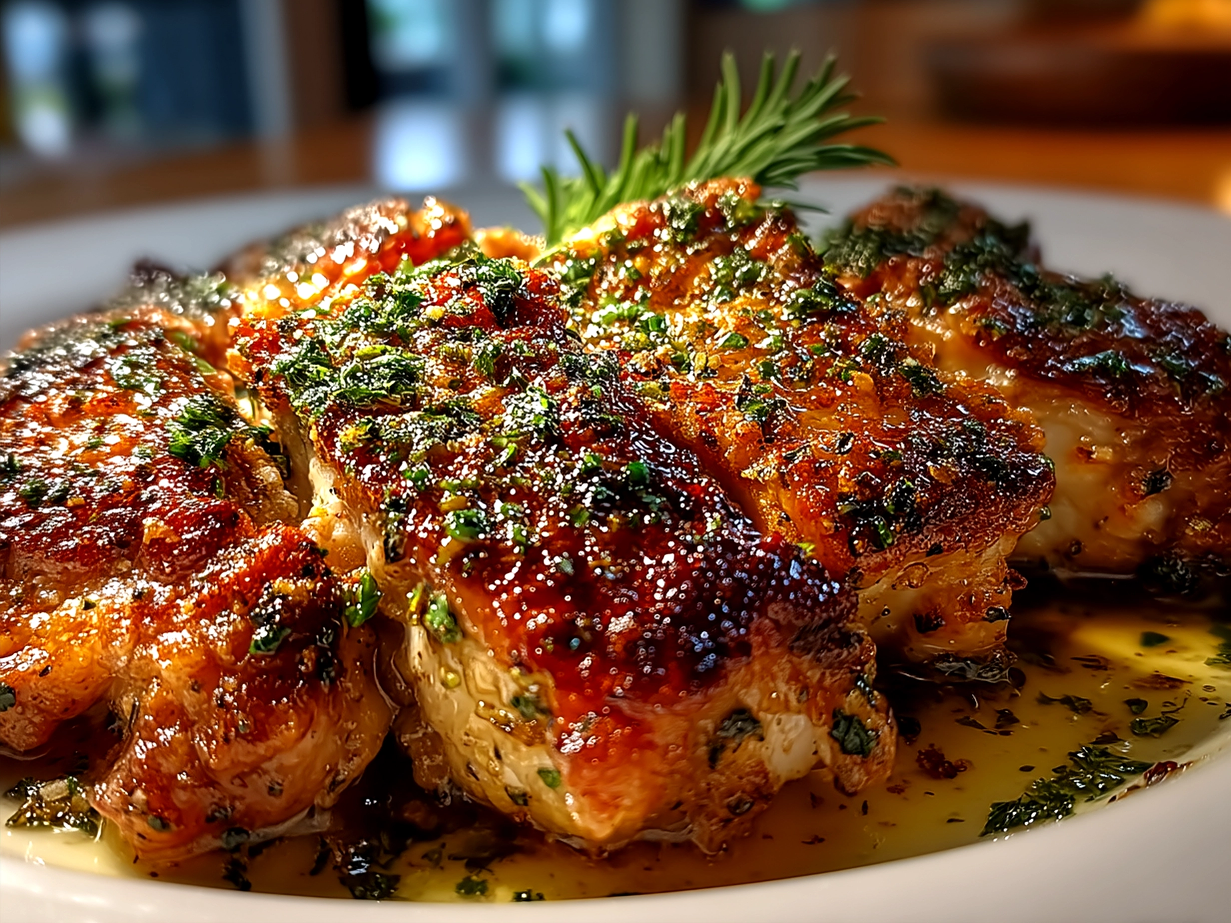 Serving Melt-In-Your-Mouth Chicken with roasted vegetables and herbs