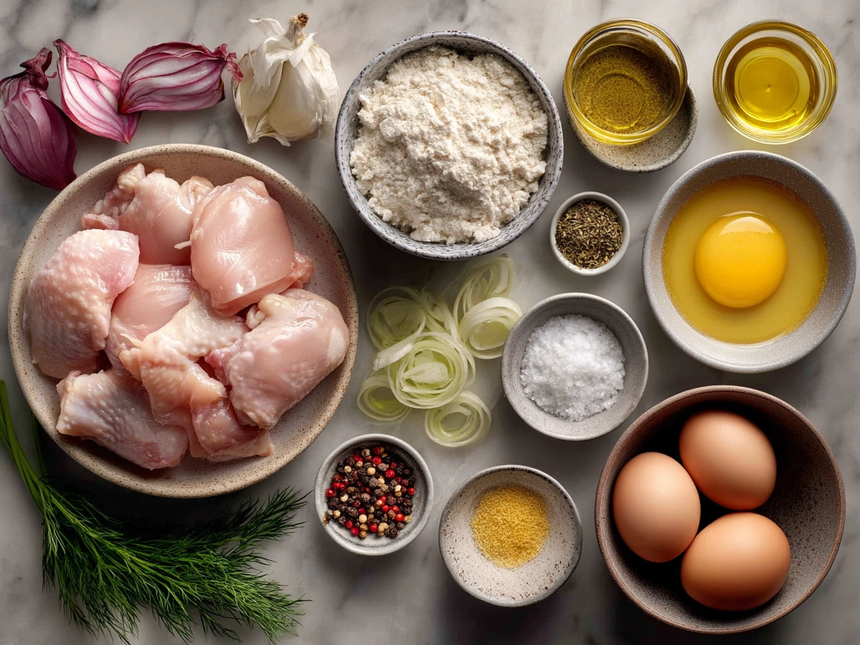 Ingredients for Melt-In-Your-Mouth Chicken including chicken breasts, butter, garlic and herbs