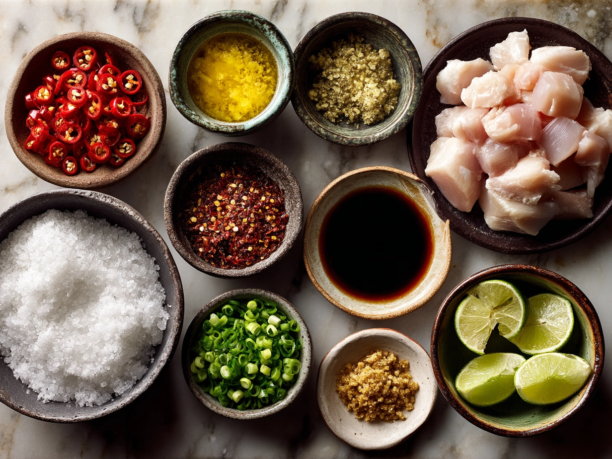 Ingredients for Sweet Chili Chicken Bowl including chicken, vegetables, and sauces