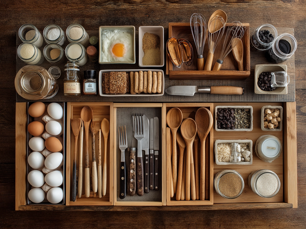 Top-down view of raw ingredients for Key Lime Pie on marble surface